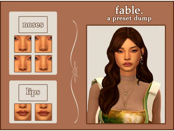 Alpha fable a preset dumpby zebrafiz - The Sims 4 Custom Content