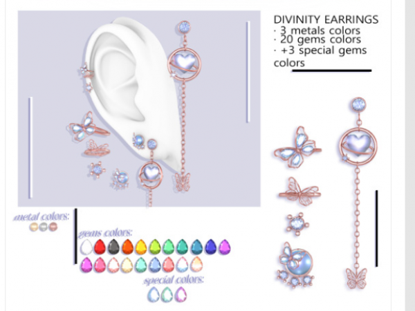 Maxis Match DIVINITY EARRINGS by simsfinds - The Sims 4 Custom Content