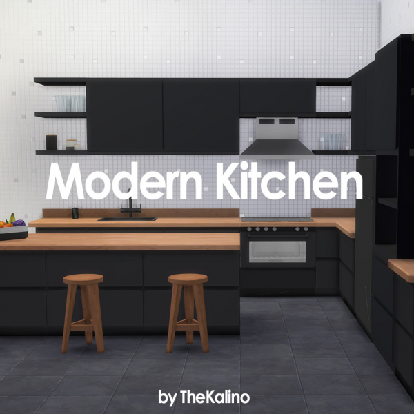 Maxis Match Modern Kitchen Set by simsfinds - The Sims 4 Custom Content