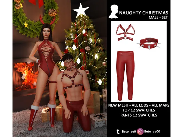 Naughty Christmas  (Male Set) by Beto
