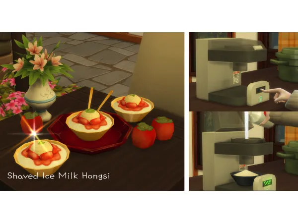 Maxis Match Shaved Ice Milk Machine 221105ver by simsfinds - The Sims 4 Custom Content