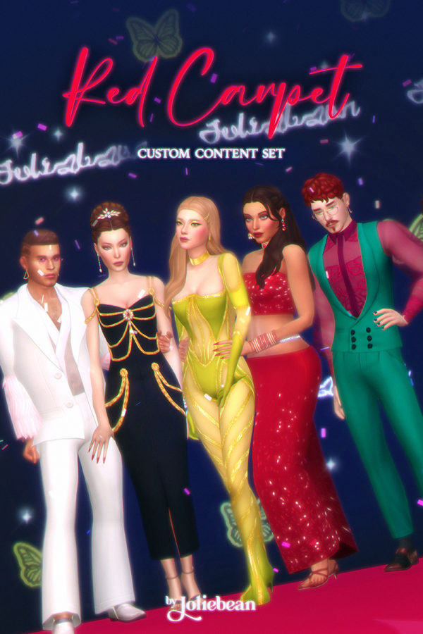 Maxis Match Red Carpet Set by simsfinds - The Sims 4 Custom Content