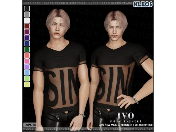 Alpha Ivo Mesh T Shirt by smsims - The Sims 4 Custom Content