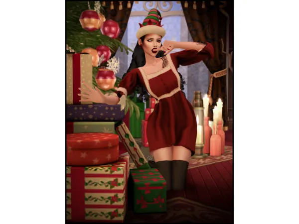 Mix New Pose Pack Merry Christmas by simsfinds - The Sims 4 Custom Content