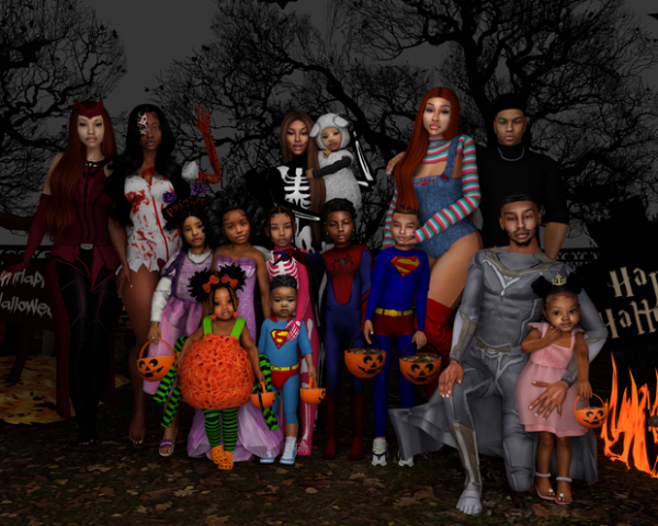 Alpha Happy Halloween SET by simsfinds - The Sims 4 Custom Content