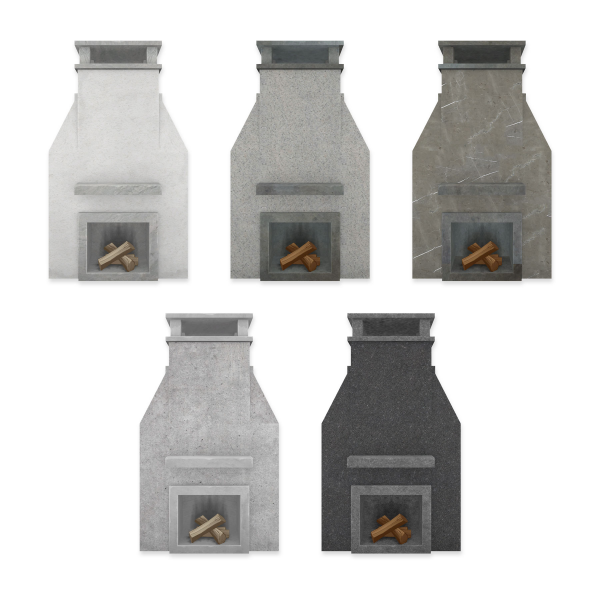 Mix RH Outdoor Stone Fireplace by simsfinds - The Sims 4 Custom Content