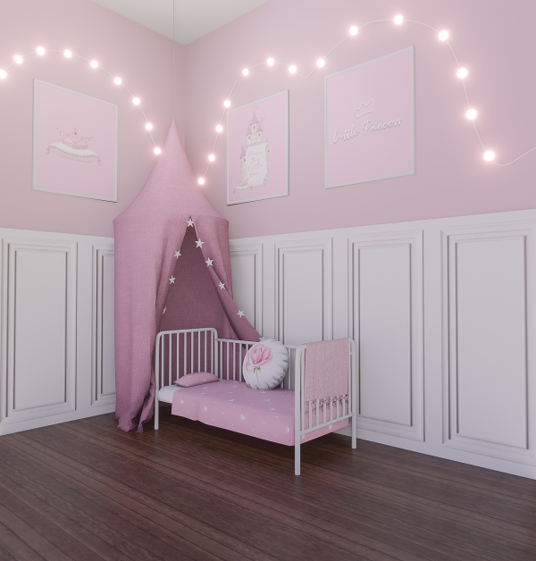 Alpha Toddler Princess Bedroom by simmerkatex - The Sims 4 Custom Content