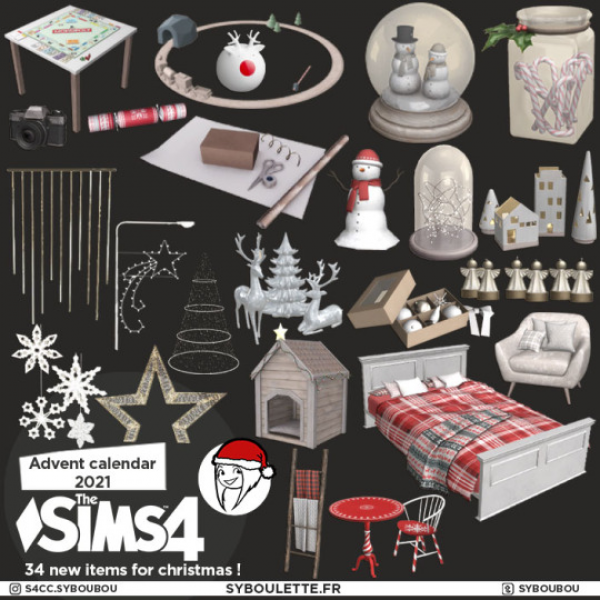 Alpha Advent calendar 2021 by simsfinds - The Sims 4 Custom Content