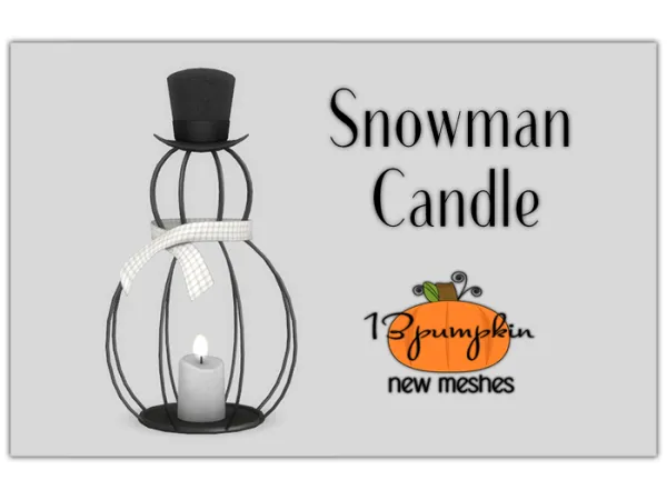 Mix Snowman Candle by simsfinds - The Sims 4 Custom Content