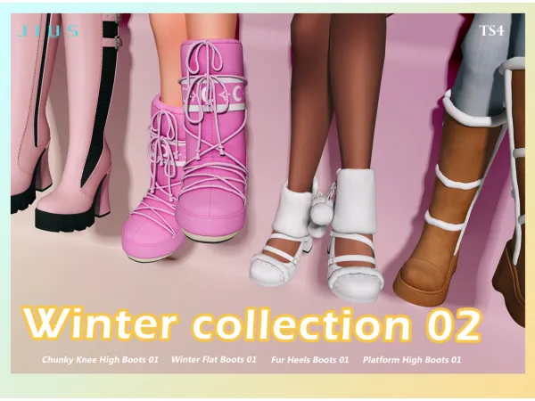 Mix Download Winter Collection 02 sims by Jius - The Sims 4 Custom Content