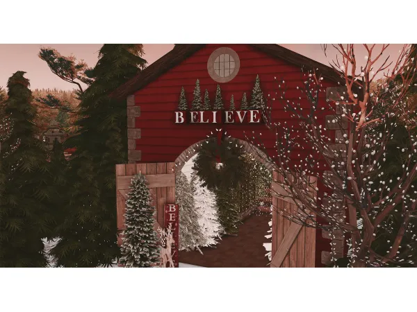 Alpha Santa's Grotto FREE by simsfinds - The Sims 4 Custom Content