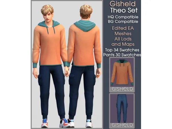 Maxis Match Theo Set - The Sims 4 Custom Content