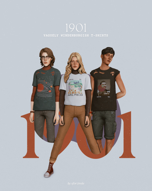Maxis Match 1901 windenburgish t shirts by simsfinds - The Sims 4 Custom Content