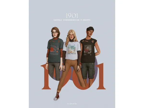Maxis Match 1901 windenburgish t shirts by sforzinda - The Sims 4 Custom Content