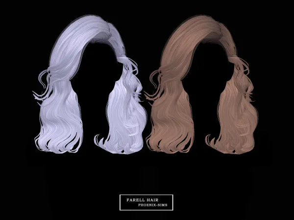 Alpha Farrell Hair - The Sims 4 Custom Content