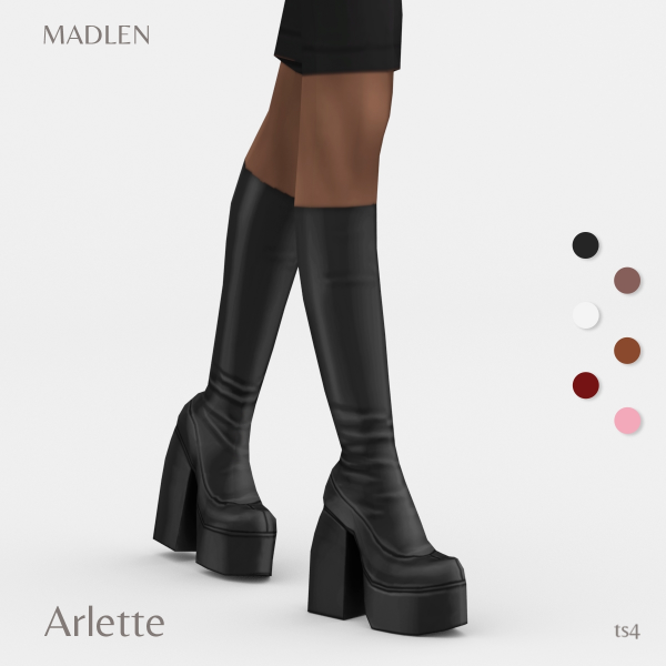 Maxis Match Arlette Boots (Short) by madlensims - The Sims 4 Custom Content