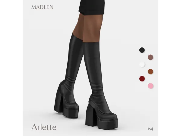 Maxis Match Arlette Boots (Short) by Madlen - The Sims 4 Custom Content