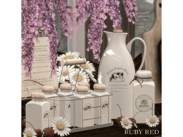 Alpha Farm Life Ceramic Jars Simpearls Advent [FREE] by Ruby Red - The Sims 4 Custom Content