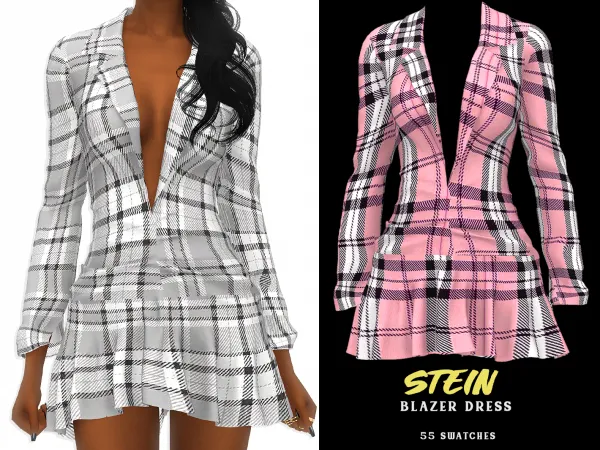 Alpha Stein Blazer Dress - The Sims 4 Custom Content