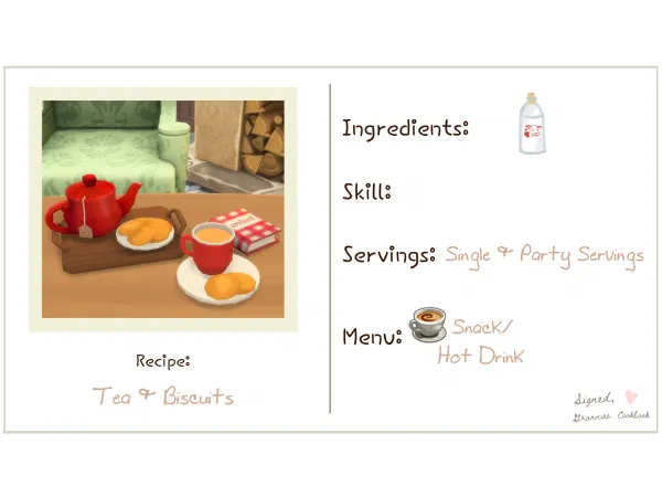 Maxis Match Tea Biscuits by Littlbowbub - The Sims 4 Custom Content