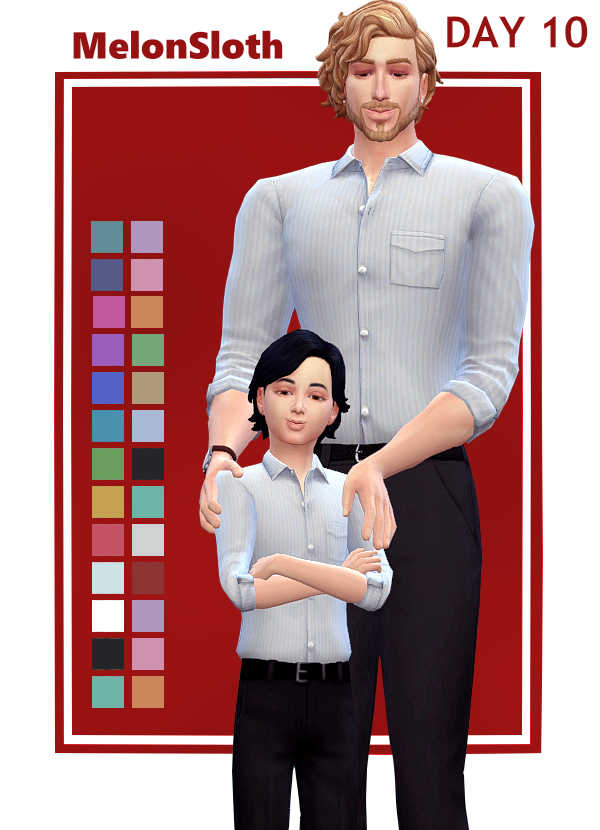 Maxis Match Advent 2022 Day 10 Tucked in Get to work shirt by simsfinds - The Sims 4 Custom Content