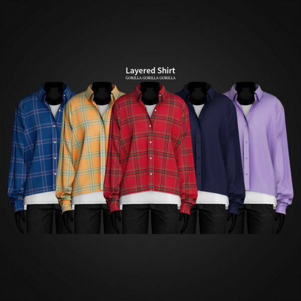 Alpha Layered Shirt by simsfinds - The Sims 4 Custom Content