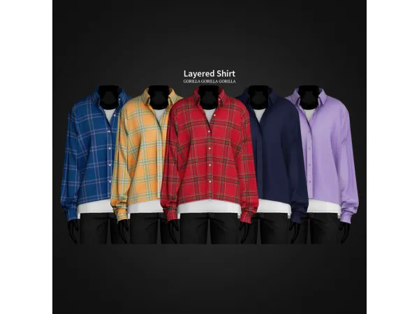 Alpha Layered Shirt by gorillax3 - The Sims 4 Custom Content