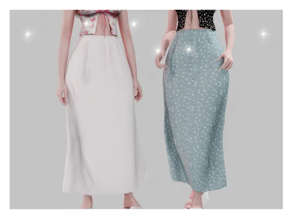 Alpha Rumako long skirt babyetears by babyetears - The Sims 4 Custom Content