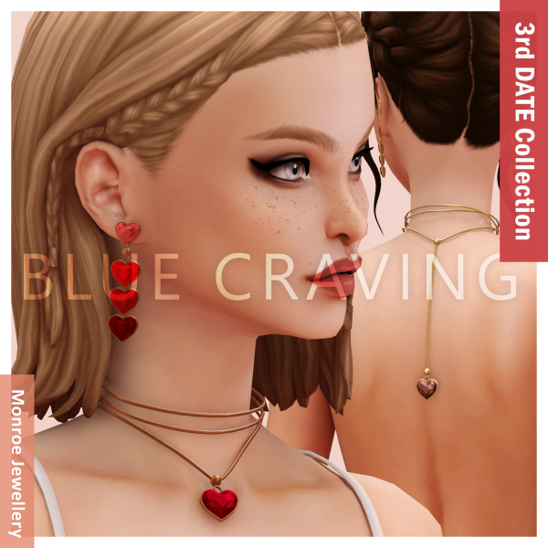 Alpha Blue Craving Monroe Jewellery by bluecraving - The Sims 4 Custom Content