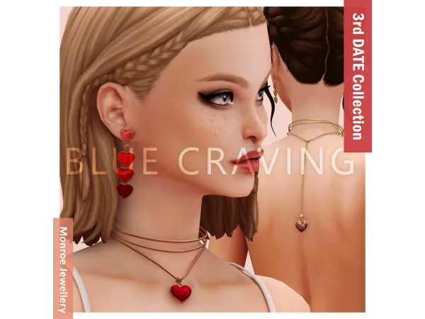 Alpha Blue Craving Monroe Jewellery - The Sims 4 Custom Content