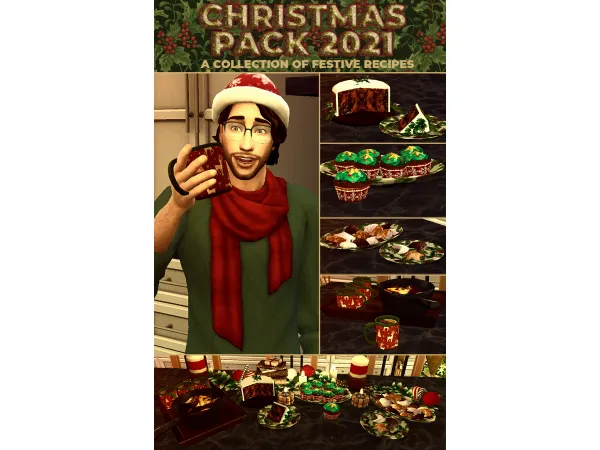 Maxis Match Christmas Pack 2021 New Custom Recipe by Robin - The Sims 4 Custom Content