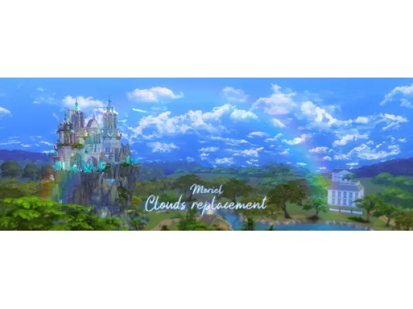 Mix Realistic clouds replacement by simsfinds - The Sims 4 Custom Content
