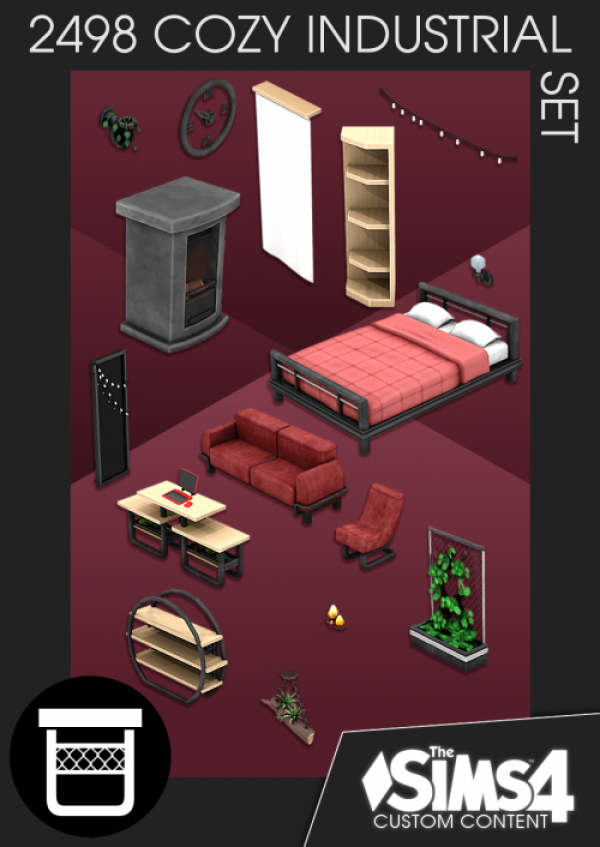 Maxis Match Cozy Industrial by simsfinds - The Sims 4 Custom Content