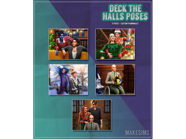 Deck The Halls Pose Pack by makesims