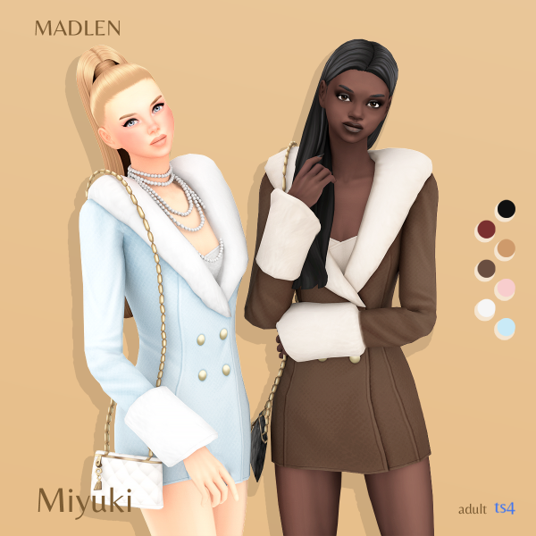 Maxis Match Miyuki Coat Bag by madlensims - The Sims 4 Custom Content