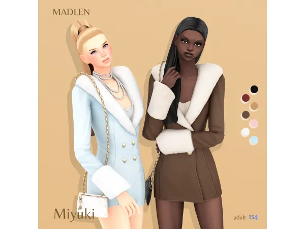 Maxis Match Miyuki Coat Bag by Madlen - The Sims 4 Custom Content