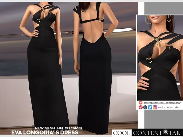 Alpha Eva Longoria'S Dress by cool_content_star - The Sims 4 Custom Content