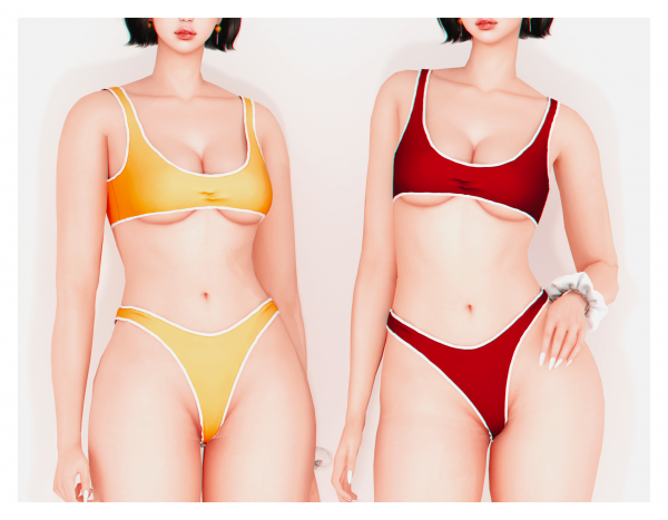 Alpha Poppy Bikini by plbsims - The Sims 4 Custom Content