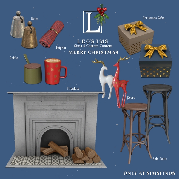 Maxis Match Merry Christmas by leosims4cc - The Sims 4 Custom Content