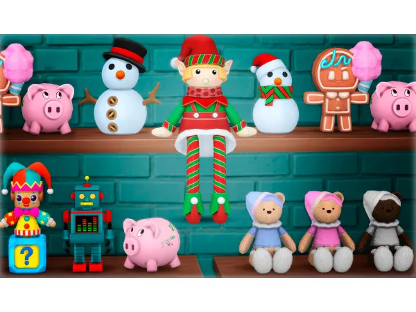 Mix COLLECTION SURPRISE CHRISTMAS (8 ITEMS) by Jennifer Jennisims - The Sims 4 Custom Content