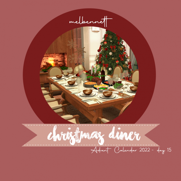Mix Advent Calendar 2022 15 Christmas Diner by melbennett - The Sims 4 Custom Content