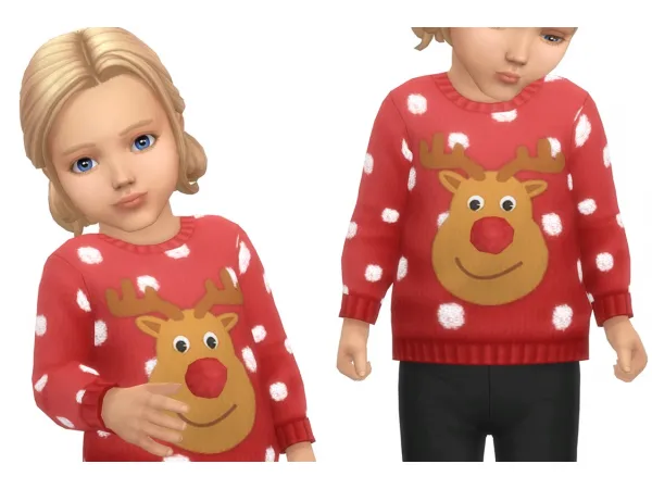 Maxis Match RUDOLPH by PowLuna - The Sims 4 Custom Content