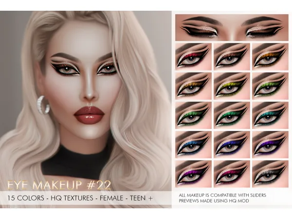 Alpha BRIENNE MAKEUP SET by Jul_Haos - The Sims 4 Custom Content