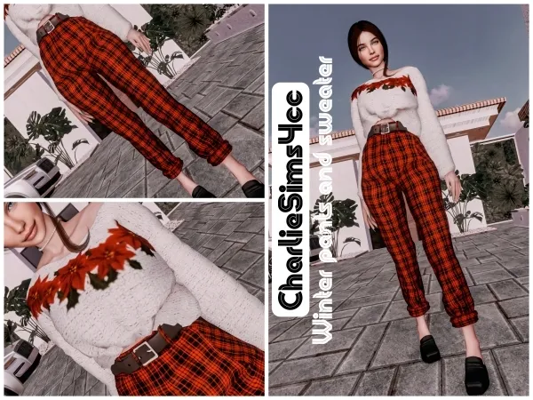 Alpha Winter Pants and Sweater by charliesims4cc - The Sims 4 custom content