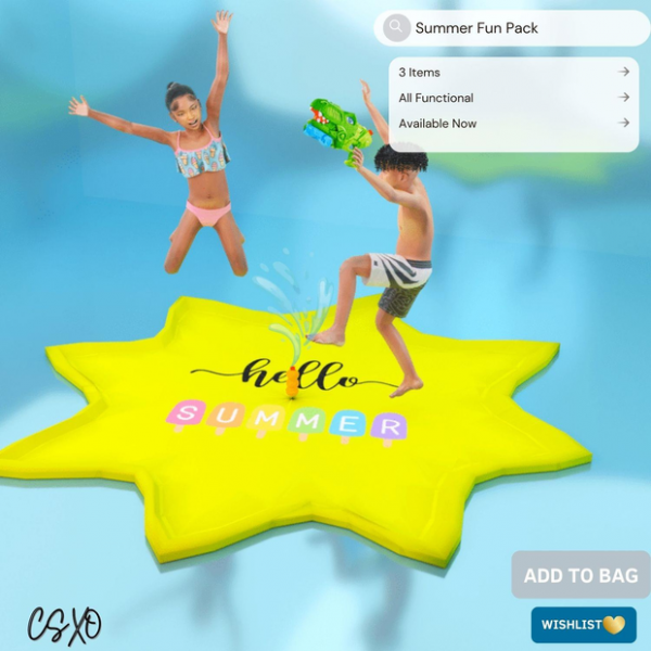 Mix Summer Fun Pack by simsfinds - The Sims 4 Custom Content
