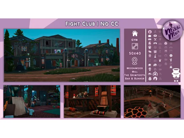Maxis Match Fight Club Gym Sims 4 Build No by simsfinds - The Sims 4 Custom Content