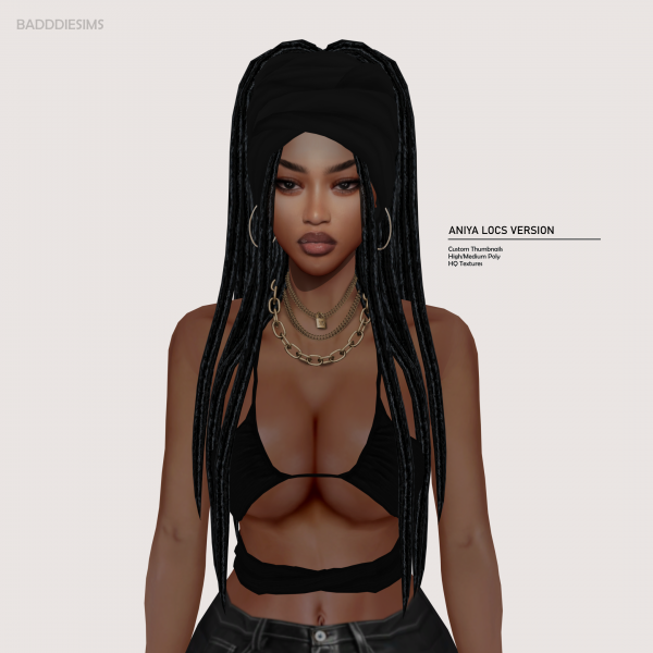 Alpha ANIYA LOCS VERSION by simsfinds - The Sims 4 Custom Content
