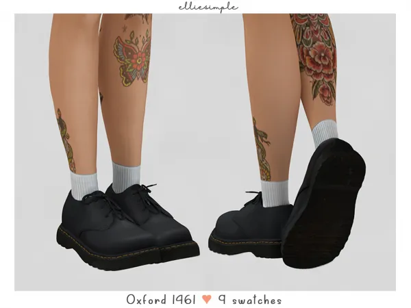 Alpha elliesimple oxford 1461 (unisex) by elliesimple - The Sims 4 Custom Content