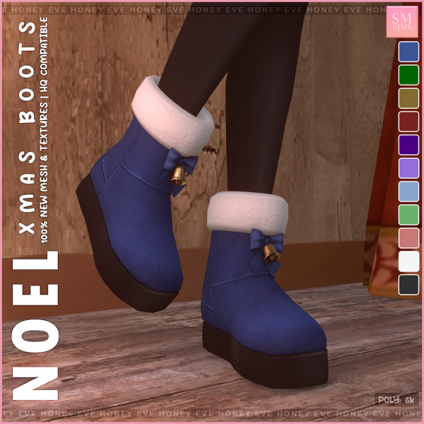 Mix Noel Xmas Boots by smsims - The Sims 4 Custom Content