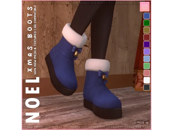 Mix Noel Xmas Boots - The Sims 4 Custom Content